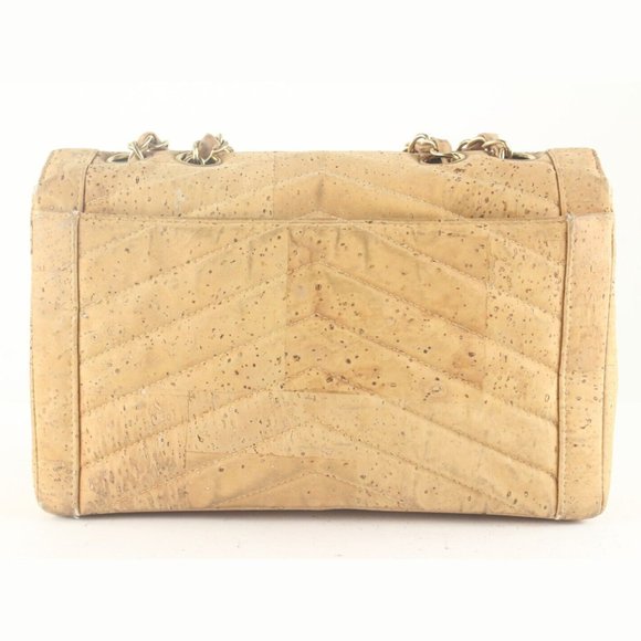 Chanel Rare Cork Chevron Classic Flap 1CJ725K - Picture 11 of 12